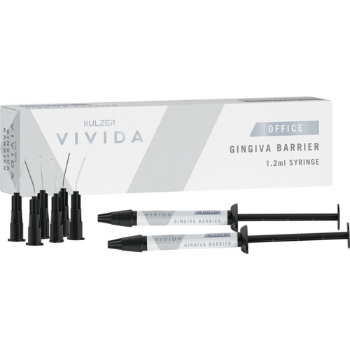 Kulzer Vivida Office gingivabarriere Pakke 2 x 1,2 ml sprøyter, 6 spisser
