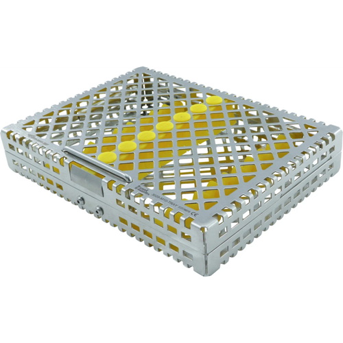 Steri-Wash-brett Stk. 190 x 140 x 34 mm gul silikon, for 10 instrumenter (3029-M10-GE)