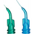Micro Capillary Tips 20 stk. grønne, lengde 5 mm, 0,4 mm, bøyde