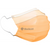 Medicom SafeMask SofSkin antidugg medisinsk munnbind 50 stk., oransje, med strikk