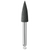 EVEFLEX polerer 10 stk. svart grov, RA, flammeform, 4 x 12 mm