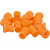 Fargede pussekopper 120 stk. oransje lamellære, hard gummi, Snap-On