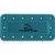 Borstativ stk. for 14 instrumenter, turkis, 7,5 x 3,8 x 1,3 cm