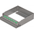PLUG IN borholder stk. for 6 instrumenter grønn, 7,5 x 2 x 7 cm