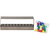 PLUG IN borholder stk. for 20 instrumenter (2 rader med 10 hull, forskjellige farger), 9,7 x 2,5 x 3,4 cm