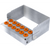 PLUG IN borholder stk. for 12 instrumenter (2 rader med 6 hull), oransje, 6,3 x 2,5 x 3 cm