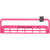 Steri-Bur Guards stk. for 22 instrumenter, neonrosa, 12,4 x 3,9 x 1,1 cm