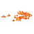 FenderWedge 100 stk. oransje, liten