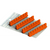 Galaxy Silicone Refill sett med silikoninnsatser til kassett 18 x 10, oransje