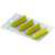 Galaxy Silicone Refill sett med silikoninnsatser for kassett 18 x 7, gul