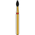 DIATECH diamanter G368 5 stk. rød fin (F), FG, figur 257 flammeformet, 3,5 mm, ISO 016