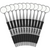Crystal HD munnspeil Soft Grip 12 stk. assorterte fluoriserende, størrelse 4, Ø 22 mm