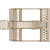 E-Z Jett kassett stk. 20.2 x 17.9 x 3 cm, for 10 instrumenter beige