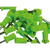 Fargede pussekopper 30 stk. lysegrønne lamellformede, hard gummi, latch type