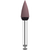 Omnipole for porselen/zirconium stk. rød medium, RA, flamme, hodets lengde: 10,5 mm, 4,4 mm