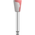 Omnipol for sintret zirkonium stk. rød/hvit medium, koppformet, RA, hodets lengde: 8 mm, 6 mm
