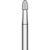 Carbide milling cutter S423 Shorties Pack of 2 very fine X-toothing, HP, Figure 277, 3.8 mm, ISO 023