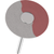 Omnipol for zirconia/ceramic Units Polisher red/white medium, HP, large lens, Ø 26 x 2 mm