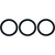 O-ringer Sett med 3 stk til slange for pulverhåndstykke (kammerets side)
