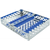 Steri-Wash-brett Stk. 190 x 140 x 34 mm lyseblå silikon, for 10 instrumenter (3029-CLIP-M10-HBL)