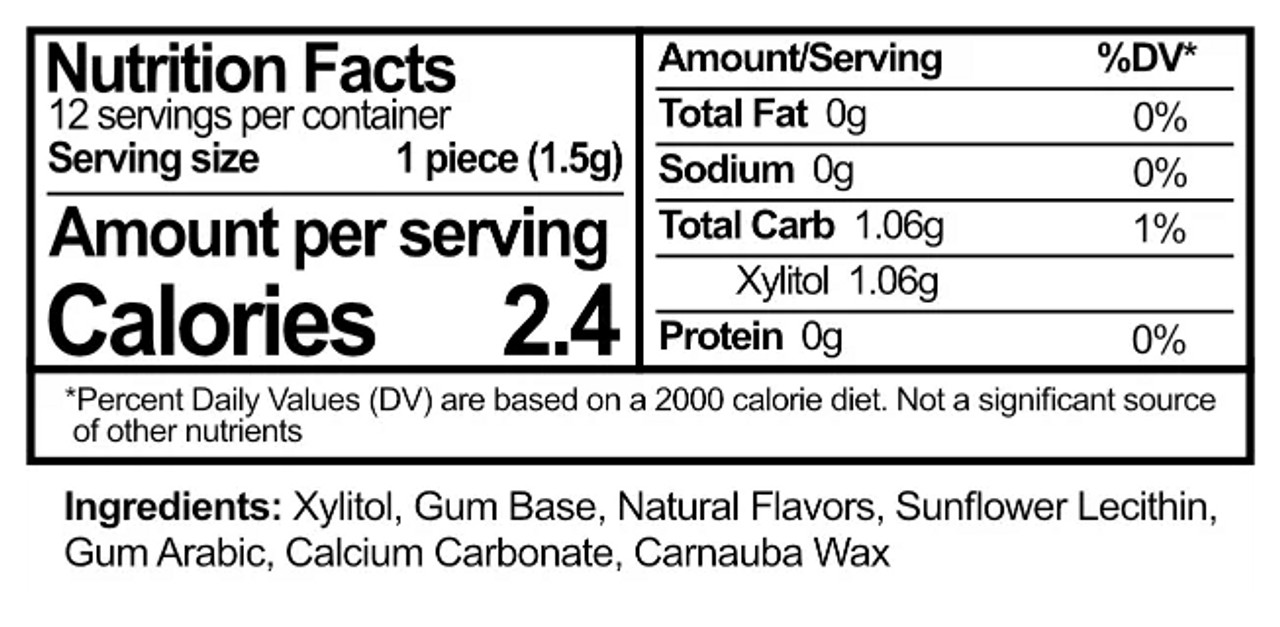 Denti Smile - Cinnamon Gum 12 Chewing-Gums