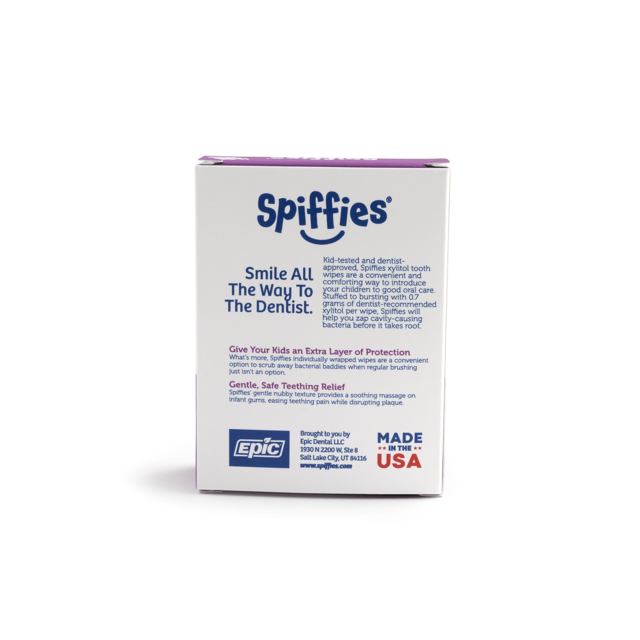 Grape Spiffies Xylitol Tooth Wipes