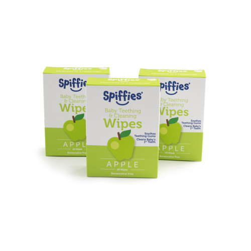 Spiffies, Xylitol Toothwipes, Apple Flavor, Front of the Box