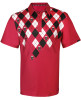 Classic argyle print with Cool-Stretch fabric technology - men's sizes small through 4XL.  Also available in black, white, and blue