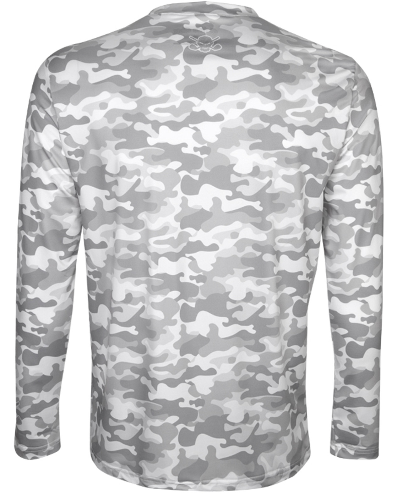 Camo print performance base layer shirt - skull designs with free shipping