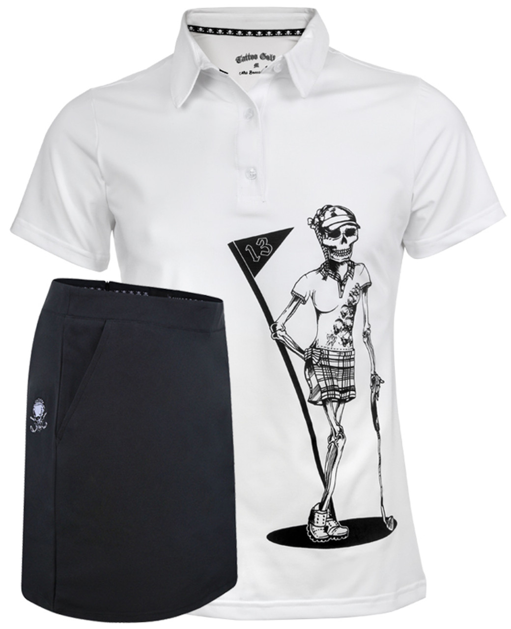 ladies white golf shirt