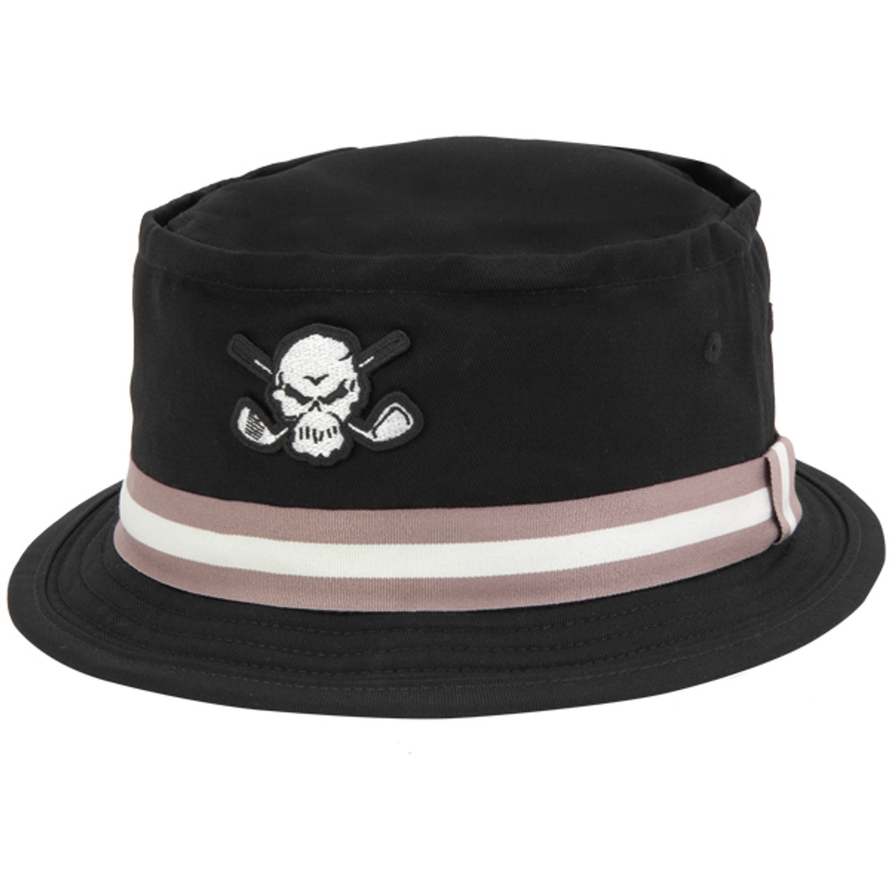 Premium Bucket Golf Hat w/ Skull (Black)