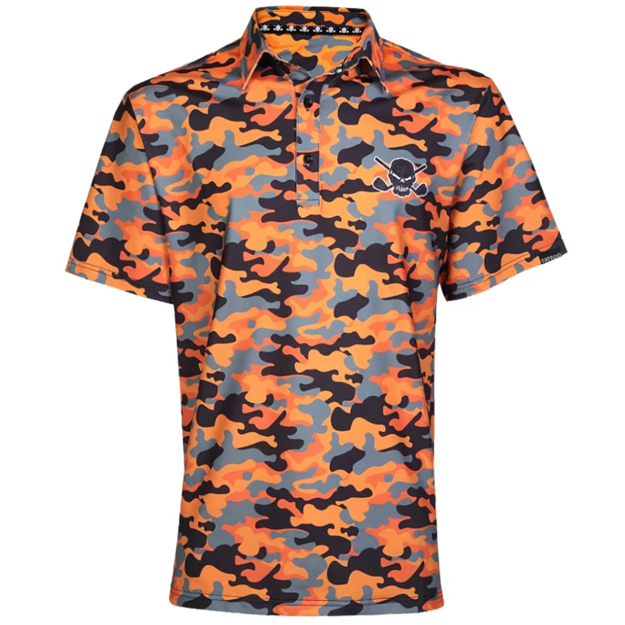 BRIEFING GOLF MS CAMO PRINT POLO（BLK／M） Camo Print Polo – Golf Team Products