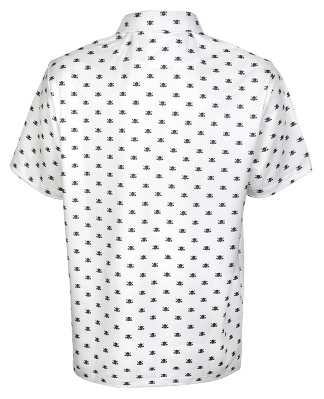 VIP Skull Design Men's Paisley Golf Shirt (white) Skull Golf
