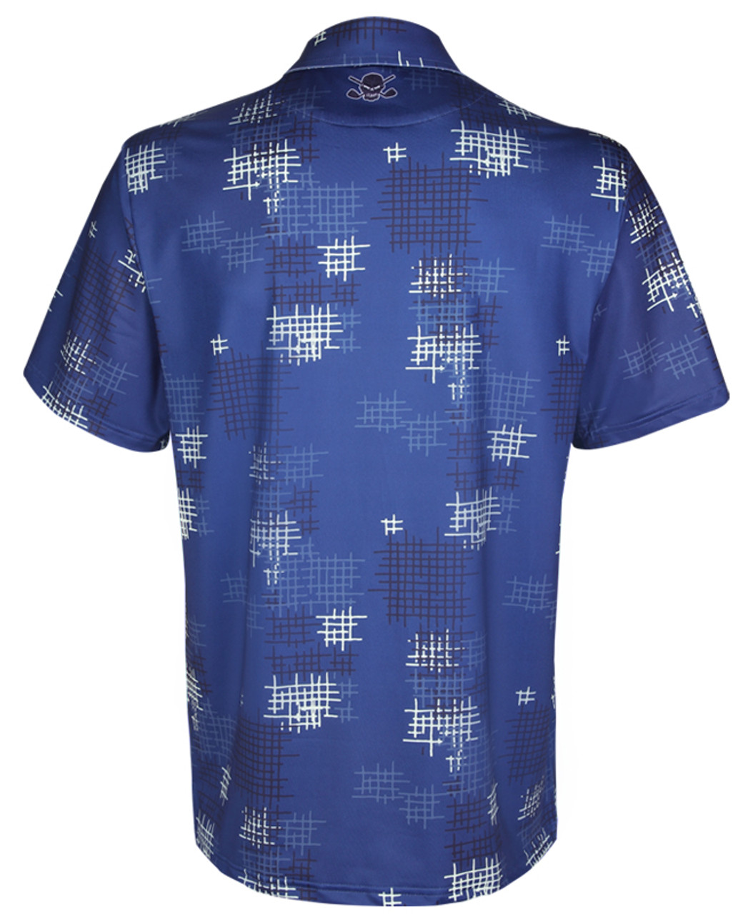 GTX graphic print golf shirt Men's Golf Polo (blue) Wild Golf Shirts ...