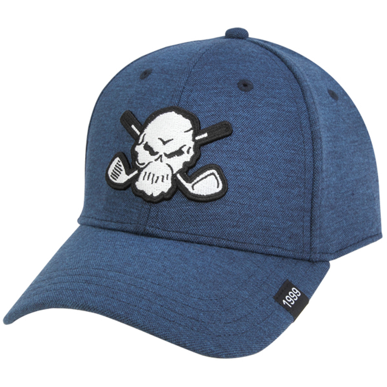 Performance Cool-Tech Golf Hat with Skull & Crossing Clubs Design