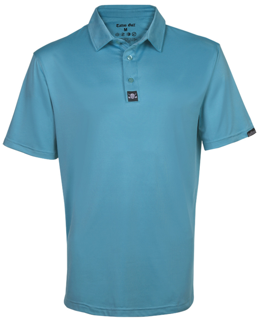 vegetation investering tilbede Solid color crazy golf shirt Men's Blue Golf Polo (Blue) Wild Golf Shirts  with skulls