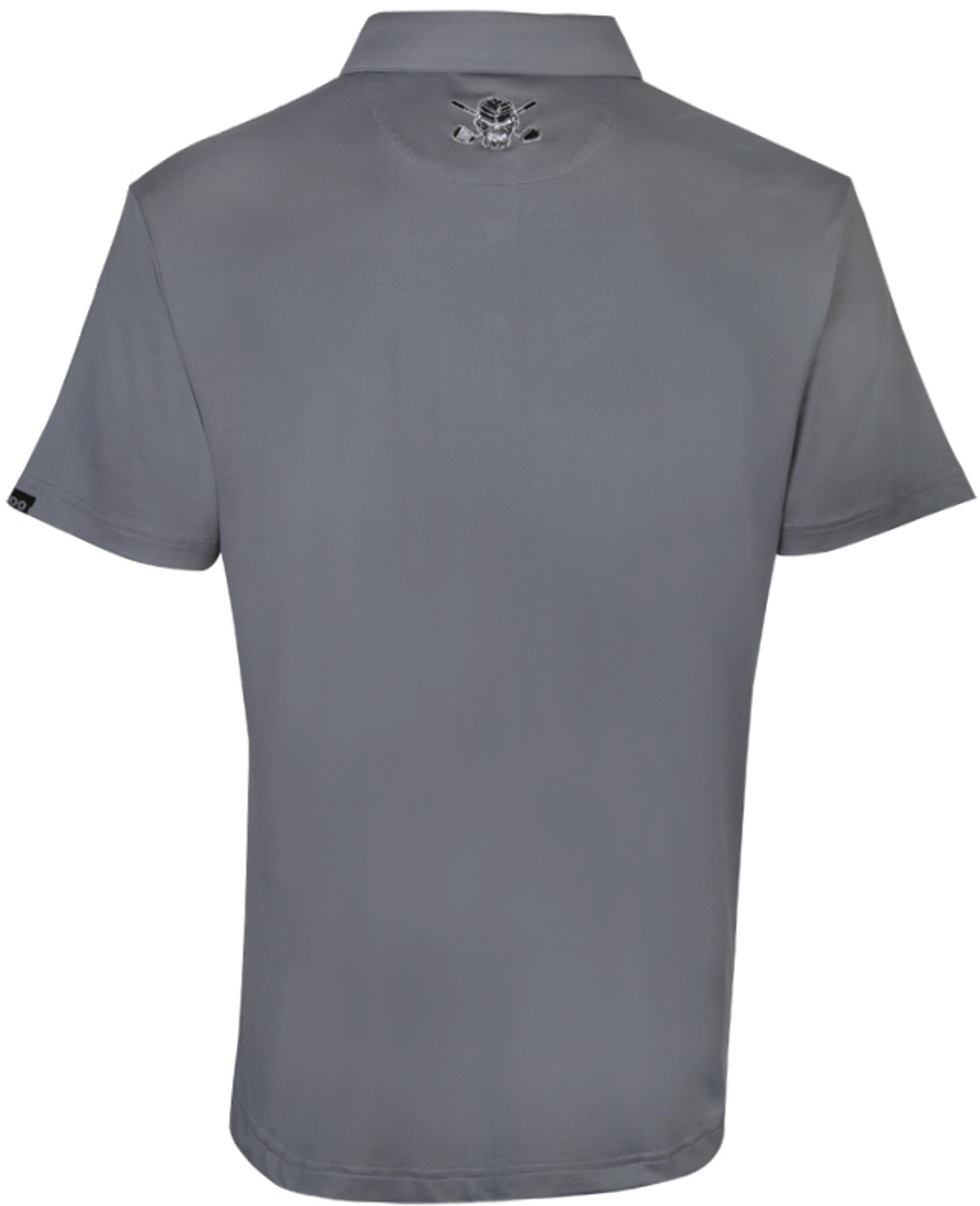Geometric graphic print golf shirt Men's White Golf Polo (Charcoal) Wild Golf  Shirts with skulls