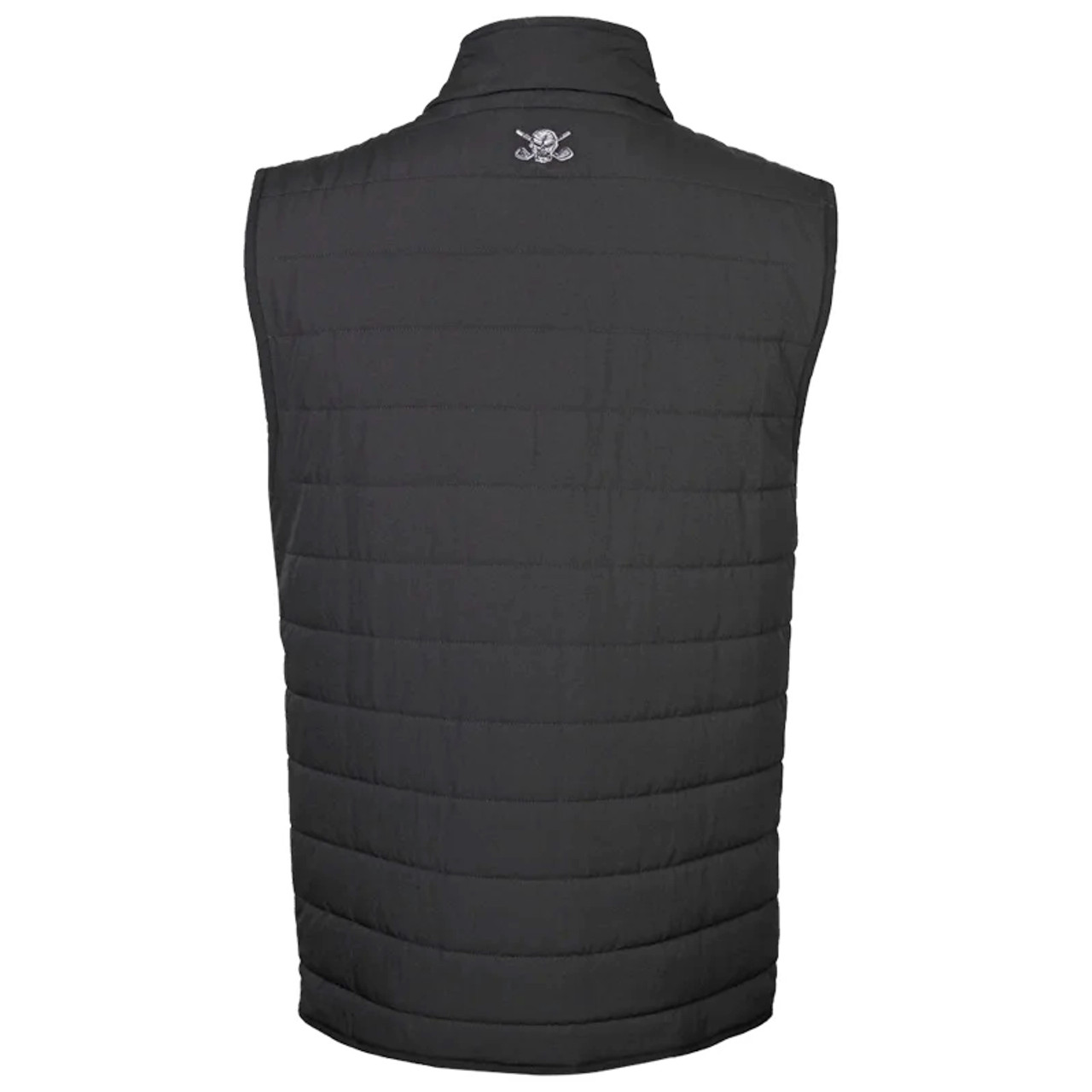 【XEXYMIX GOLF】Back Logo Woven Zip-up Vest /追跡付 Men's Golf Vest with Full-Zipper - Embroidered Skull Logo