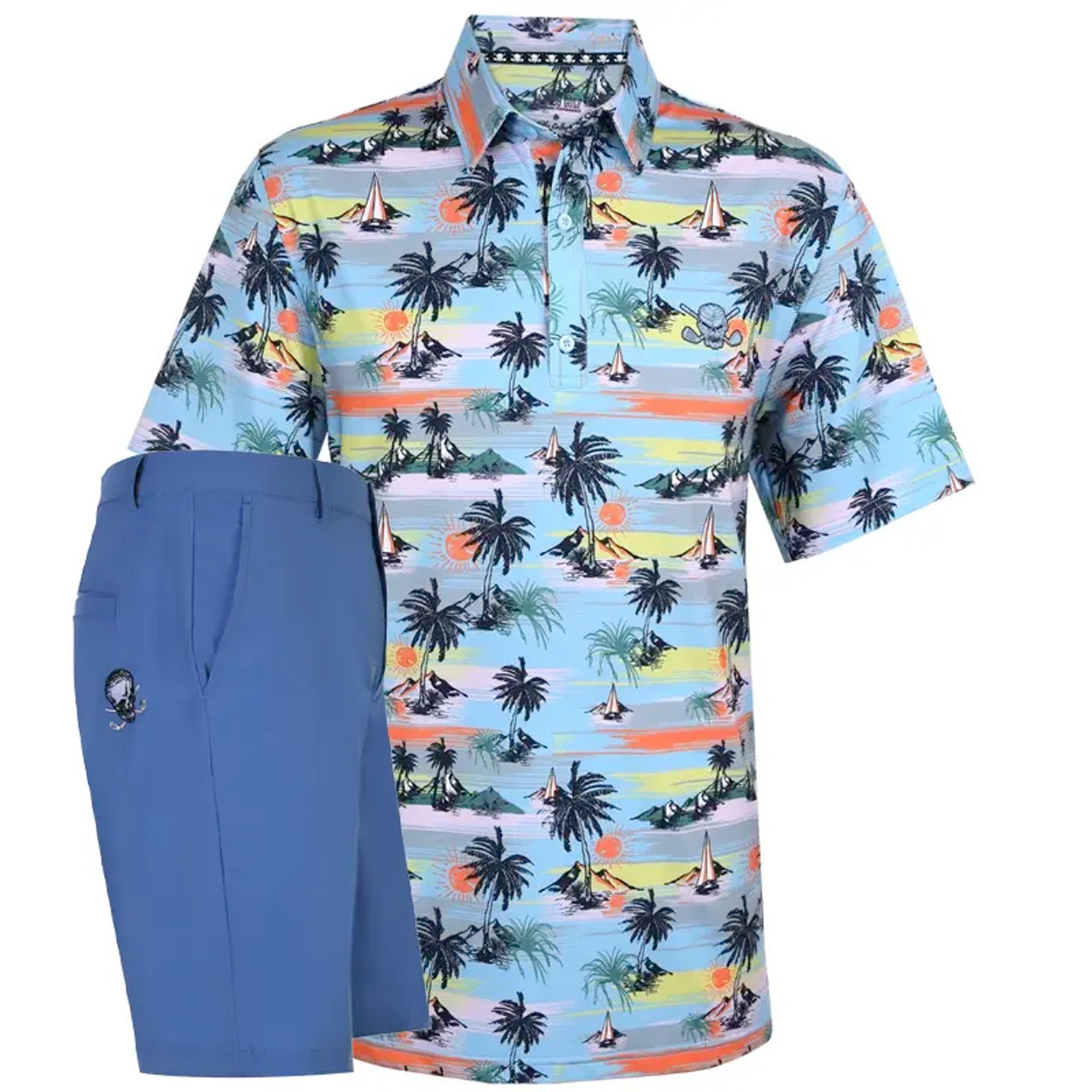 Vintage Men's Golf Outfit - Golf Shirt, Golf Shorts