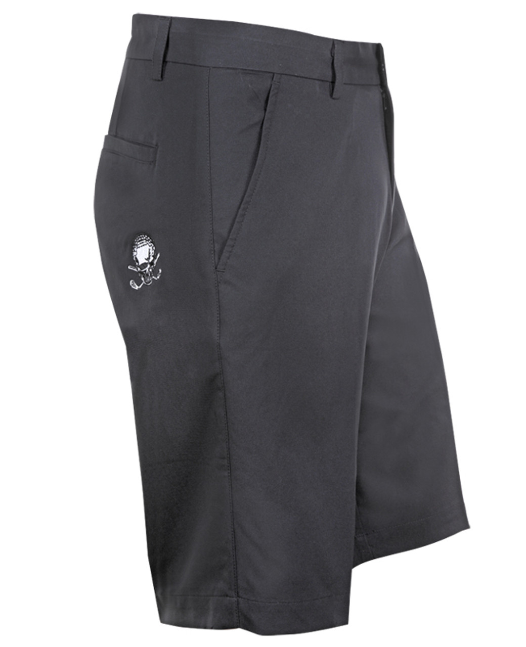 Golf Shorts for Men - ProCool Performance Skull - OB Black