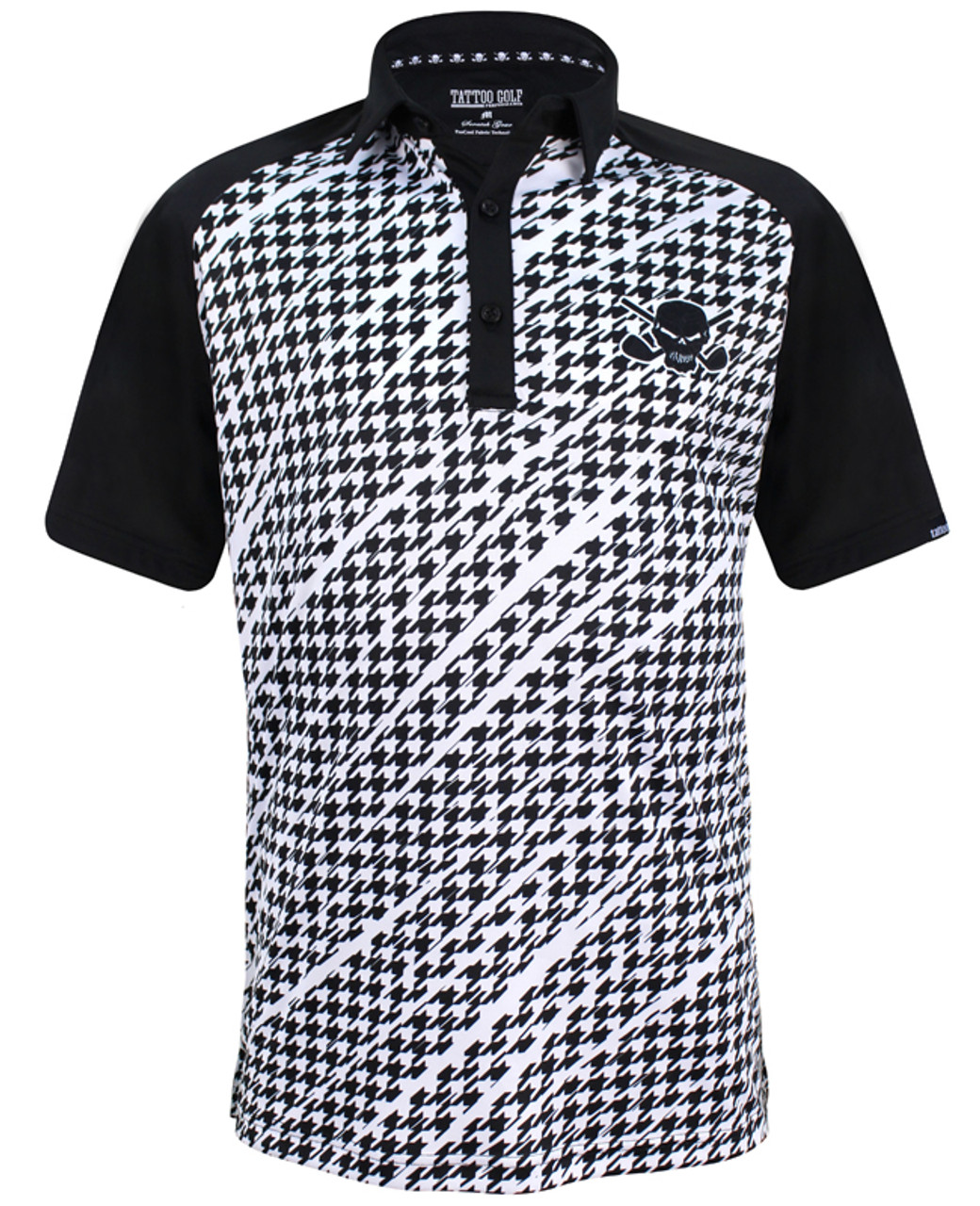 Houndstooth ProCool Men's Golf Shirt (Black) Sweet Polo