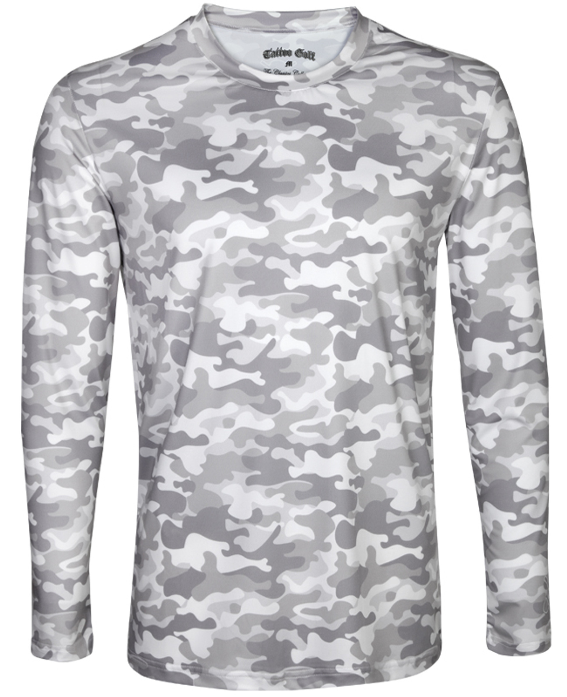 Camo print performance base layer shirt - skull designs with free shipping