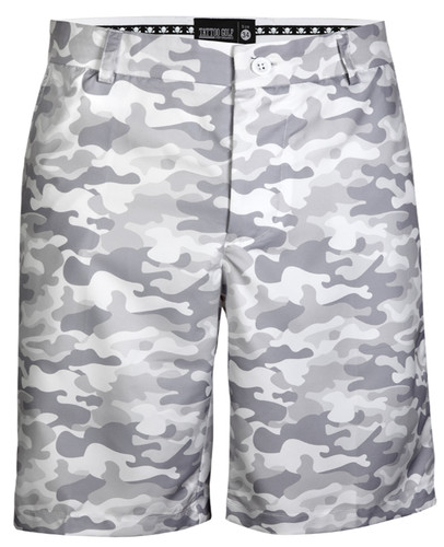 Camo Golf Shorts for Men - ProCool Performance - black Camo skull clothing