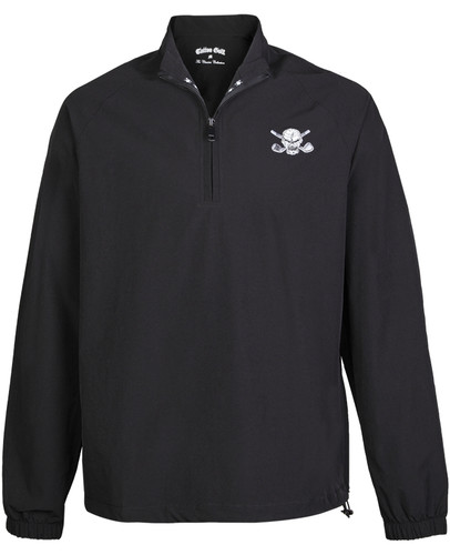 Quarter zip with left side seam zipper for easy on/off