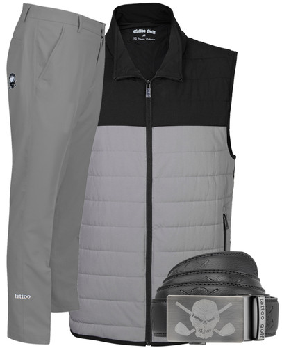 Stay cozy warm with this sweet combo - Golf vest, ProCool golf pants, and a black golf beanie!