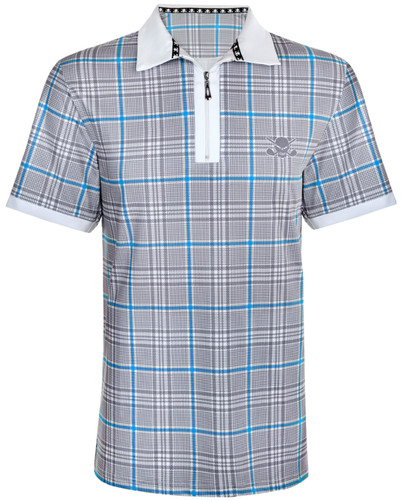 The HT Plaid features our Cool-Stretch fabric technology for maximum comfort and flexibility - men's sizes small through 4XL.  Also available in yellow/grey