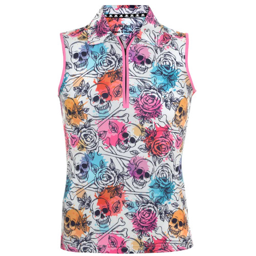 Women's Skull & Roses Golf Shirt
