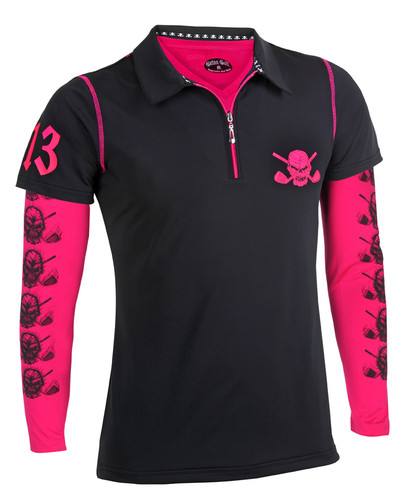 hot pink ladies golf shirts