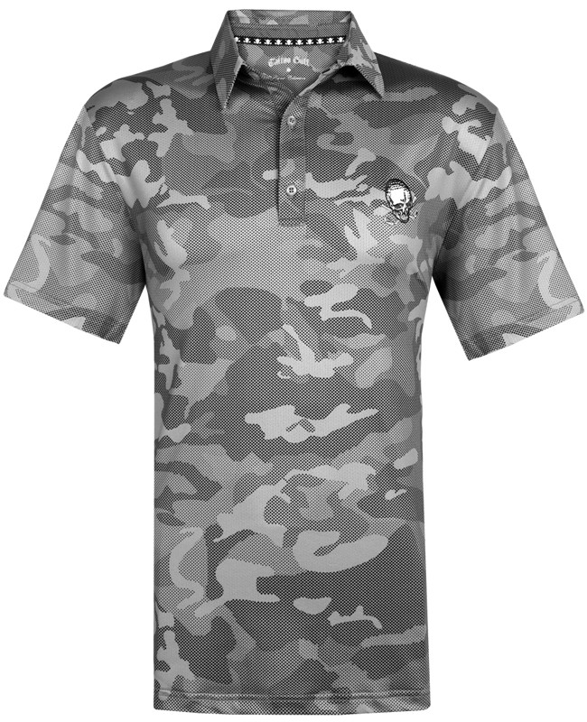 All-new Camo X print with Cool-Stretch fabric technology - men's sizes small through 4XL.  Also available in purple