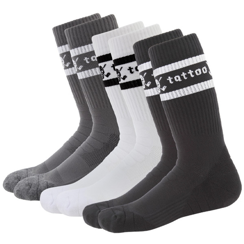 3-Pack with black, white, and charcoal performance crew length sports socks - Perfect for golf or any other activity that requires socks!
Also available in our low cut and quarter cut lengths.